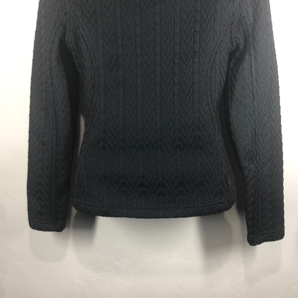 Spyder Black cable knit zip up jacket size small - Picture 8 of 10